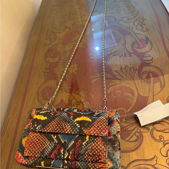 Multicolor Snakeskin Clutch - Picture 9 of 10